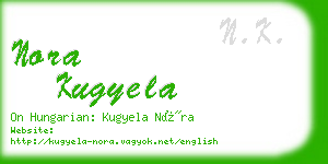 nora kugyela business card